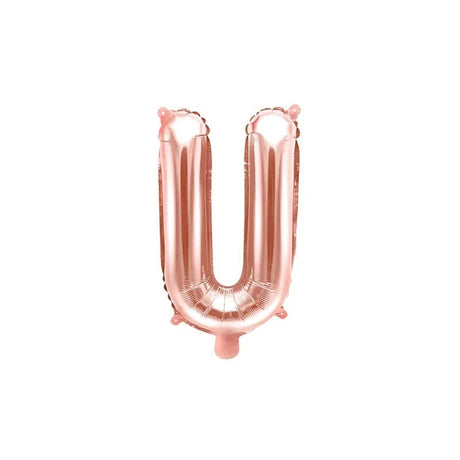 Ballone Buchstabe U 35cm Metallic roségold (1 Stk.)