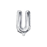 Ballone Buchstabe U 36cm Metallic silber (1 Stk.)