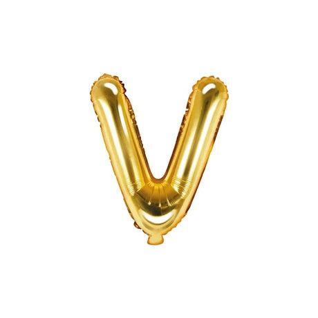 Ballone Buchstabe V 35cm Metallic gold (1 Stk.)