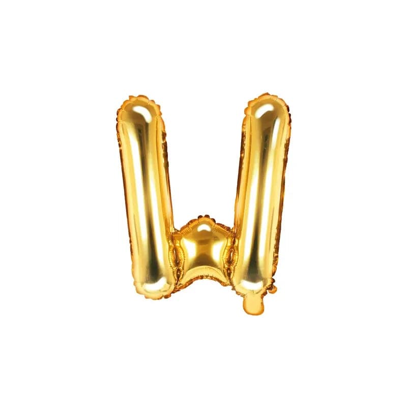 Ballone Buchstabe W 35cm Metallic gold (1 Stk.)