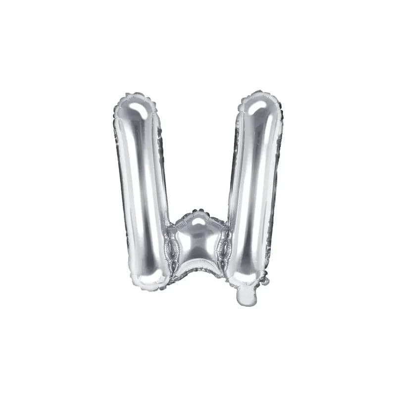 Ballone Buchstabe W 36cm Metallic silber (1 Stk.)