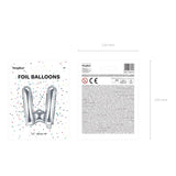 Ballone Buchstabe W 36cm Metallic silber (1 Stk.)