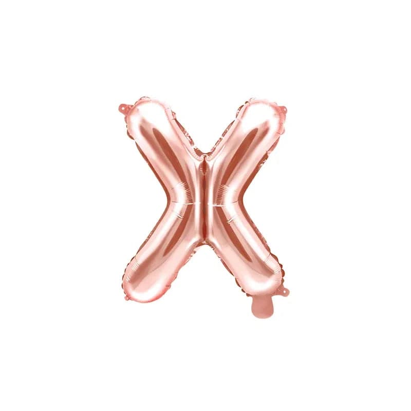 Ballone Buchstabe X 35cm Metallic roségold (1 Stk.)
