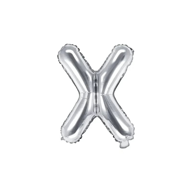 Ballone Buchstabe X 36cm Metallic silber (1 Stk.)