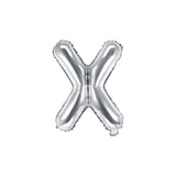 Ballone Buchstabe X 36cm Metallic silber (1 Stk.)