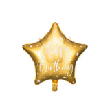 Ballone Happy Birthday Stern 40cm Metallic gold (1 Stk.)