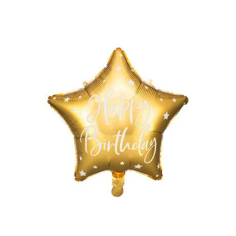 Ballone Happy Birthday Stern 40cm Metallic gold (1 Stk.)
