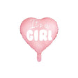 Ballone Herz It’s a girl 45cm Metallic rosa (1 Stk.)