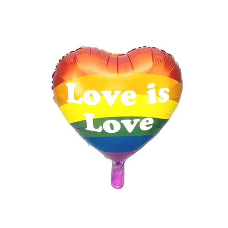 Ballone Herz Love is Love 35cm Metallic rainbow (1 Stk.)