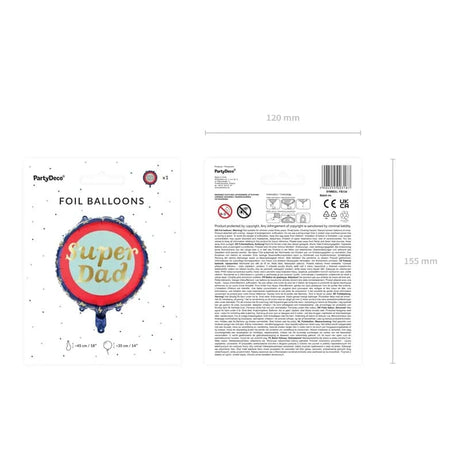 Ballone Super Dad 45cm Metallic mix (1 Stk.)