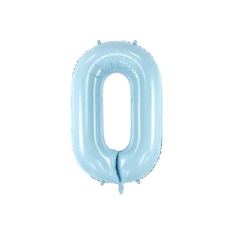 Ballone Zahl 86cm Metallic blau (1 Stk.)