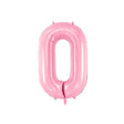 Ballone Zahl 86cm Metallic pink (1 Stk.)