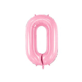 Ballone Zahl 86cm Metallic pink (1 Stk.)
