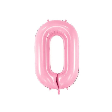 Ballone Zahl 86cm Metallic pink (1 Stk.)