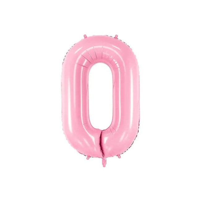 Ballone Zahl 86cm Metallic pink (1 Stk.)