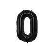 Ballone Zahl 86cm Metallic schwarz (1 Stk.)