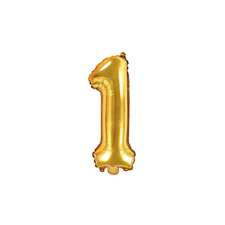 Ballone Zahl 1 35cm Metallic gold (1 Stk.)