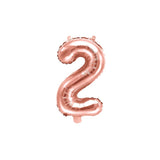 Ballone Zahl 2 35cm Metallic roségold (1 Stk.)