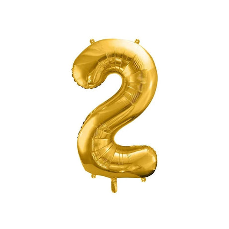 Ballone Zahl 2 86cm Metallic gold (1 Stk.)