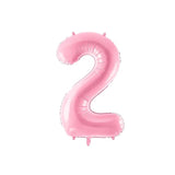 Ballone Zahl 2 86cm Metallic pink (1 Stk.)