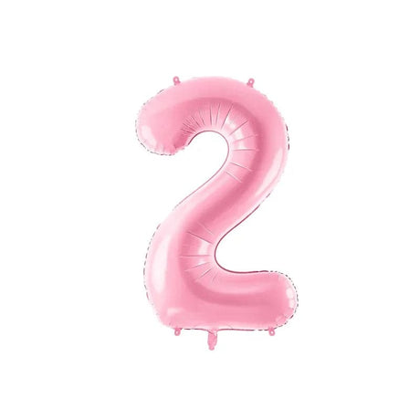 Ballone Zahl 2 86cm Metallic pink (1 Stk.)