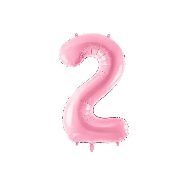 Ballone Zahl 2 86cm Metallic pink (1 Stk.)
