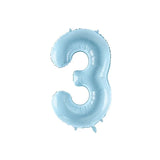 Ballone Zahl 3 86cm Metallic blau (1 Stk.)