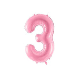 Ballone Zahl 3 86cm Metallic pink (1 Stk.)