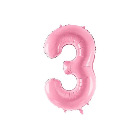 Ballone Zahl 3 86cm Metallic pink (1 Stk.)