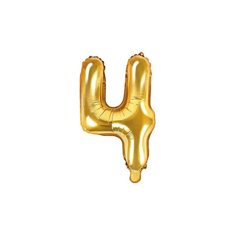 Ballone Zahl 4 35cm Metallic gold (1 Stk.)