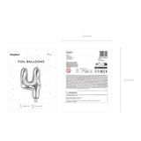 Ballone Zahl 4 35cm Metallic silber (1 Stk.)