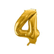 Ballone Zahl 4 86cm Metallic gold (1 Stk.)