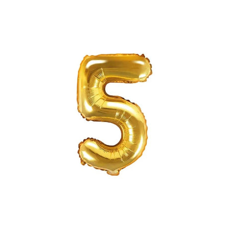 Ballone Zahl 5 35cm Metallic gold (1 Stk.)