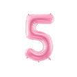 Ballone Zahl 5 86cm Metallic pink (1 Stk.)