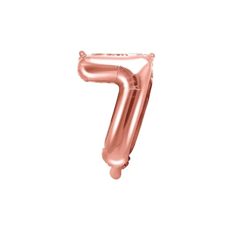 Ballone Zahl 7 35cm Metallic roségold (1 Stk.)