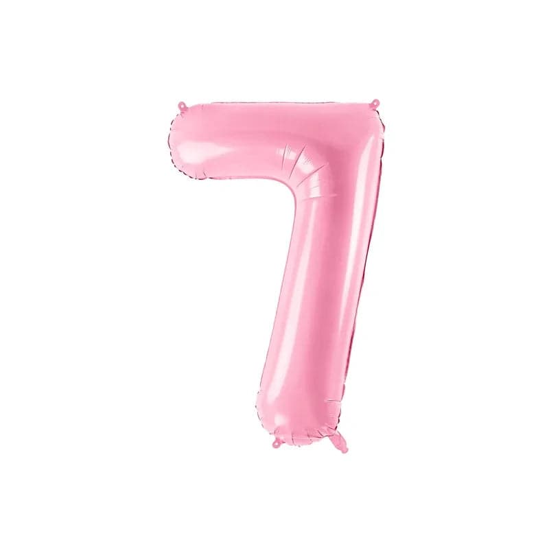 Ballone Zahl 7 86cm Metallic pink (1 Stk.)