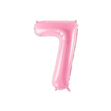 Ballone Zahl 7 86cm Metallic pink (1 Stk.)