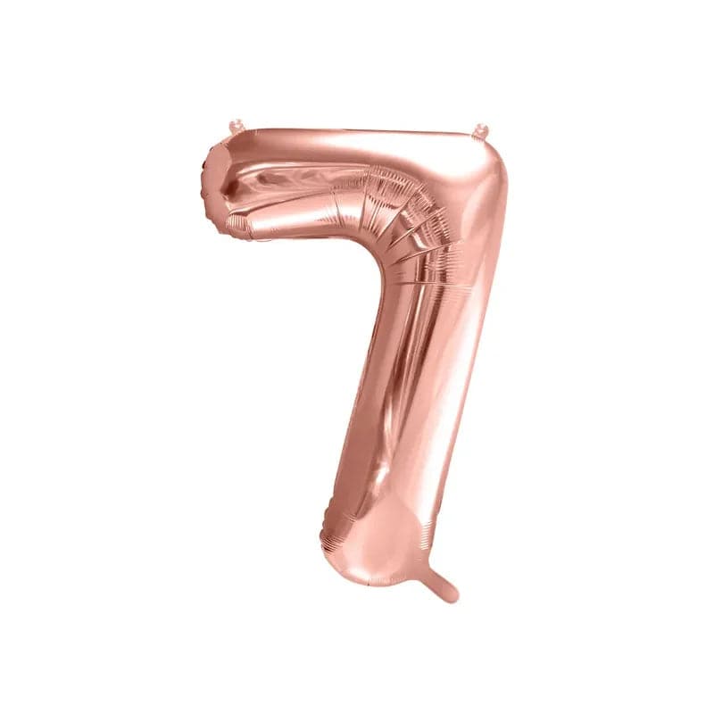 Ballone Zahl 7 86cm Metallic roségold (1 Stk.)
