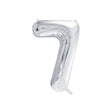 Ballone Zahl 7 86cm Metallic silber (1 Stk.)