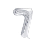 Ballone Zahl 7 86cm Metallic silber (1 Stk.)