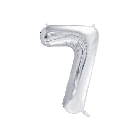 Ballone Zahl 7 86cm Metallic silber (1 Stk.)