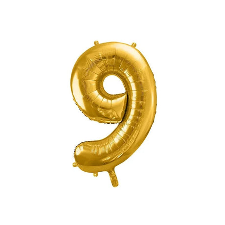 Ballone Zahl 9 86cm Metallic gold (1 Stk.)