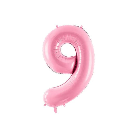 Ballone Zahl 9 86cm Metallic pink (1 Stk.)
