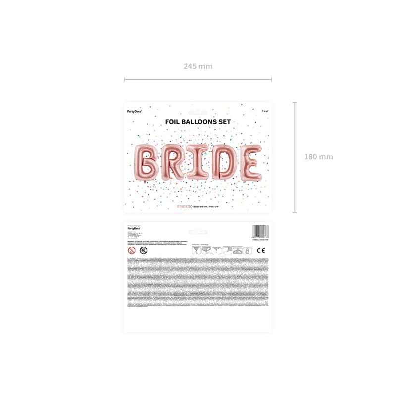 Ballongirlande Bride 280cm x 86cm Metallic roségold (1 Stk.)