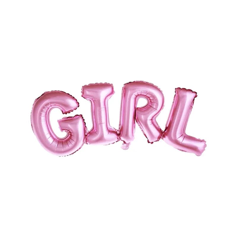 Ballongirlande Girl 74cm x 33cm Metallic rosa (1 Stk.)