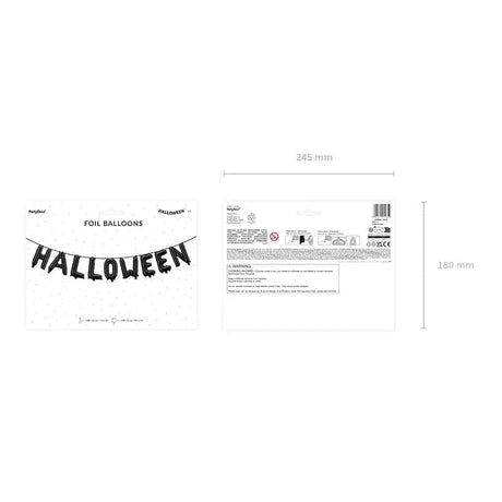 Ballongirlande Halloween 280cm x 46cm Metallic black (9