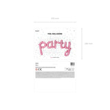 Ballongirlande Party 80cm x 40cm Metallic rosa (1 Stk.)