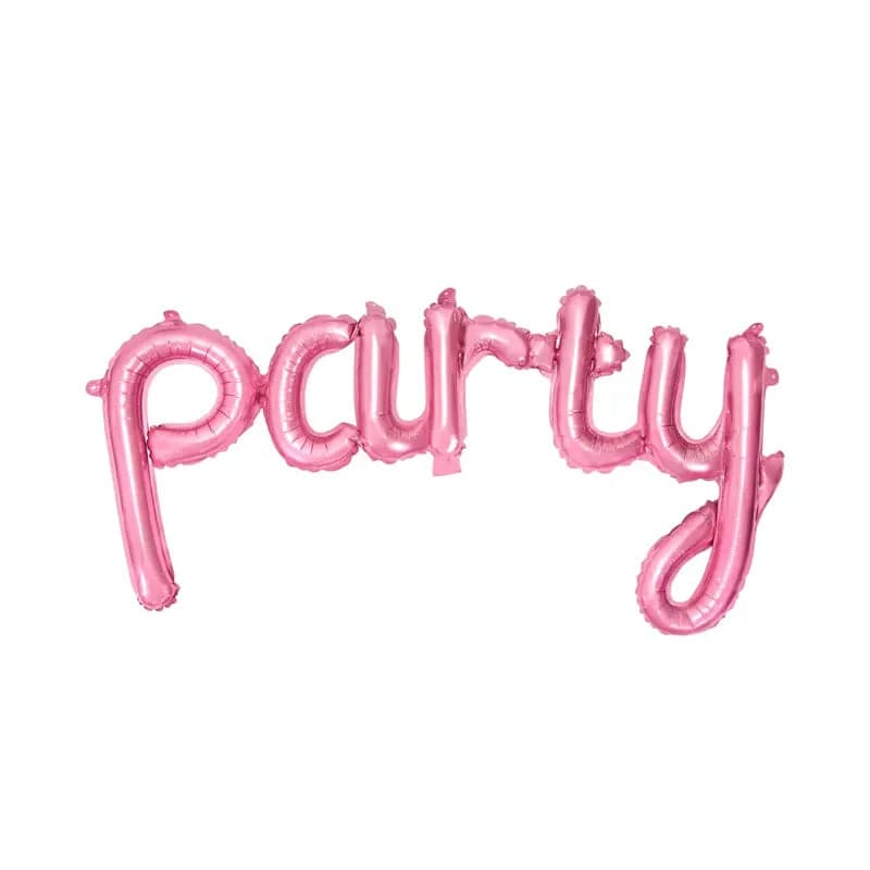 Ballongirlande Party 80cm x 40cm Metallic rosa (1 Stk.)