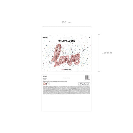 Ballone Love 73cm Pastell roségold (1 Stk.)