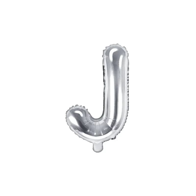Folienballon Buchstabe J Silber - 36cm